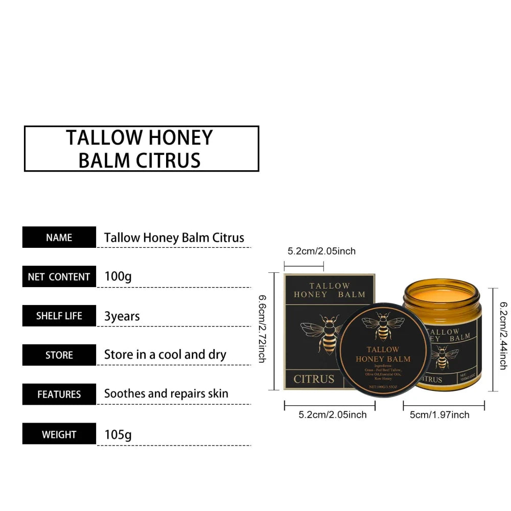Whipped Tallow Honey Moisturizing Balm