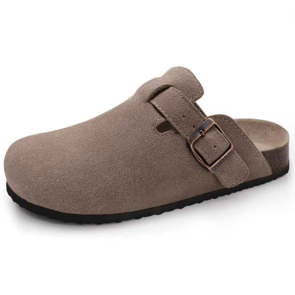 Crestar Suede Cork Footbed Clogs