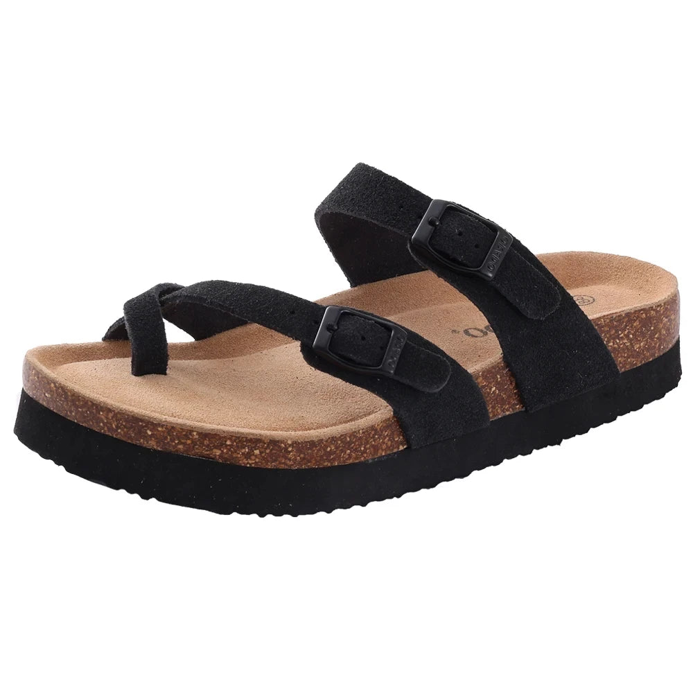 Crestar Suede Cork Footbed Clogs