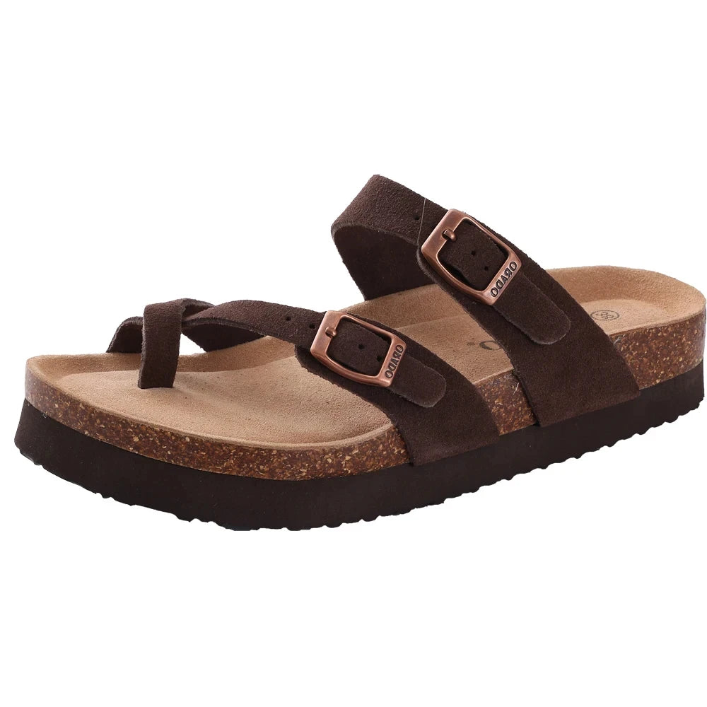 Crestar Suede Cork Footbed Clogs