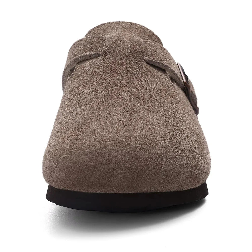 Crestar Suede Cork Footbed Clogs