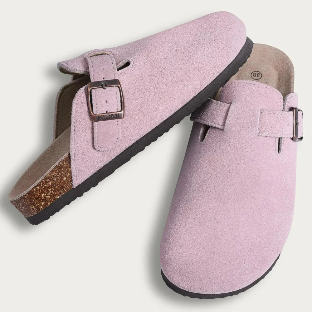 Crestar Suede Cork Footbed Clogs