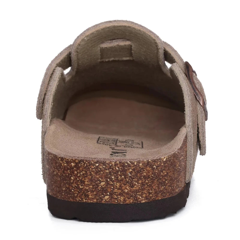 Crestar Suede Cork Footbed Clogs