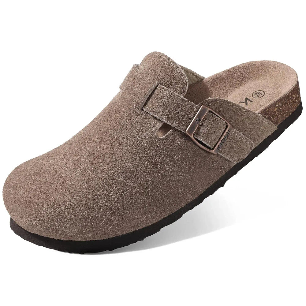 Crestar Suede Cork Footbed Clogs