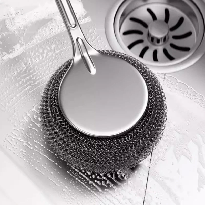 Long Handle Stainless Steel Pot Brush