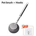 Long Handle Stainless Steel Pot Brush