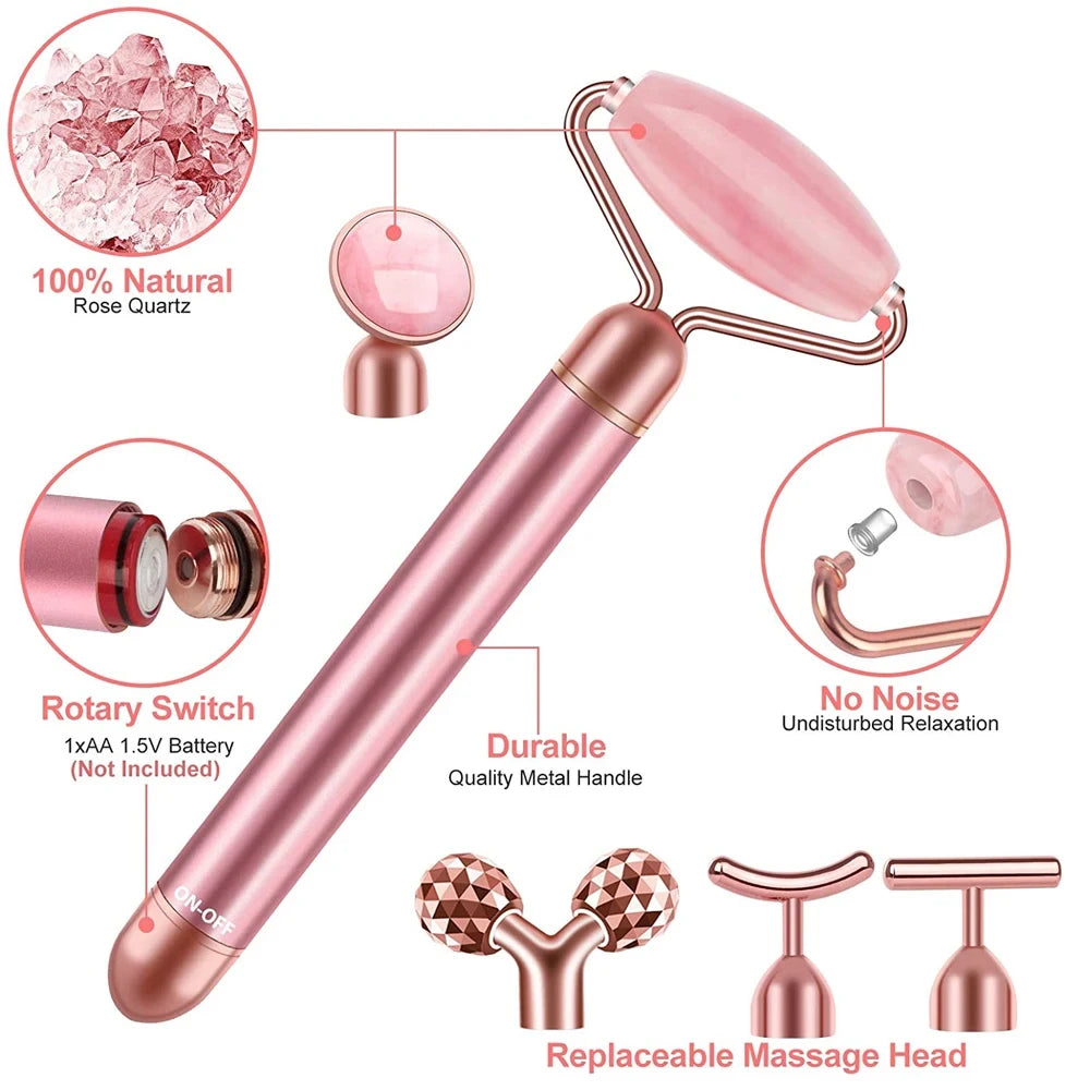 24K Gold Rose Quartz Beauty Wand