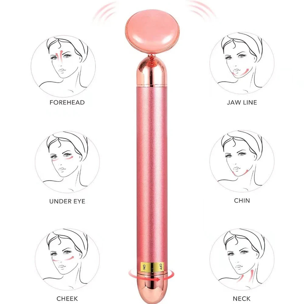 24K Gold Rose Quartz Beauty Wand