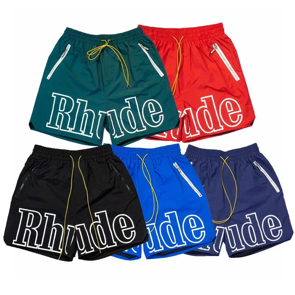 Rhude Letter Printed Casual Shorts